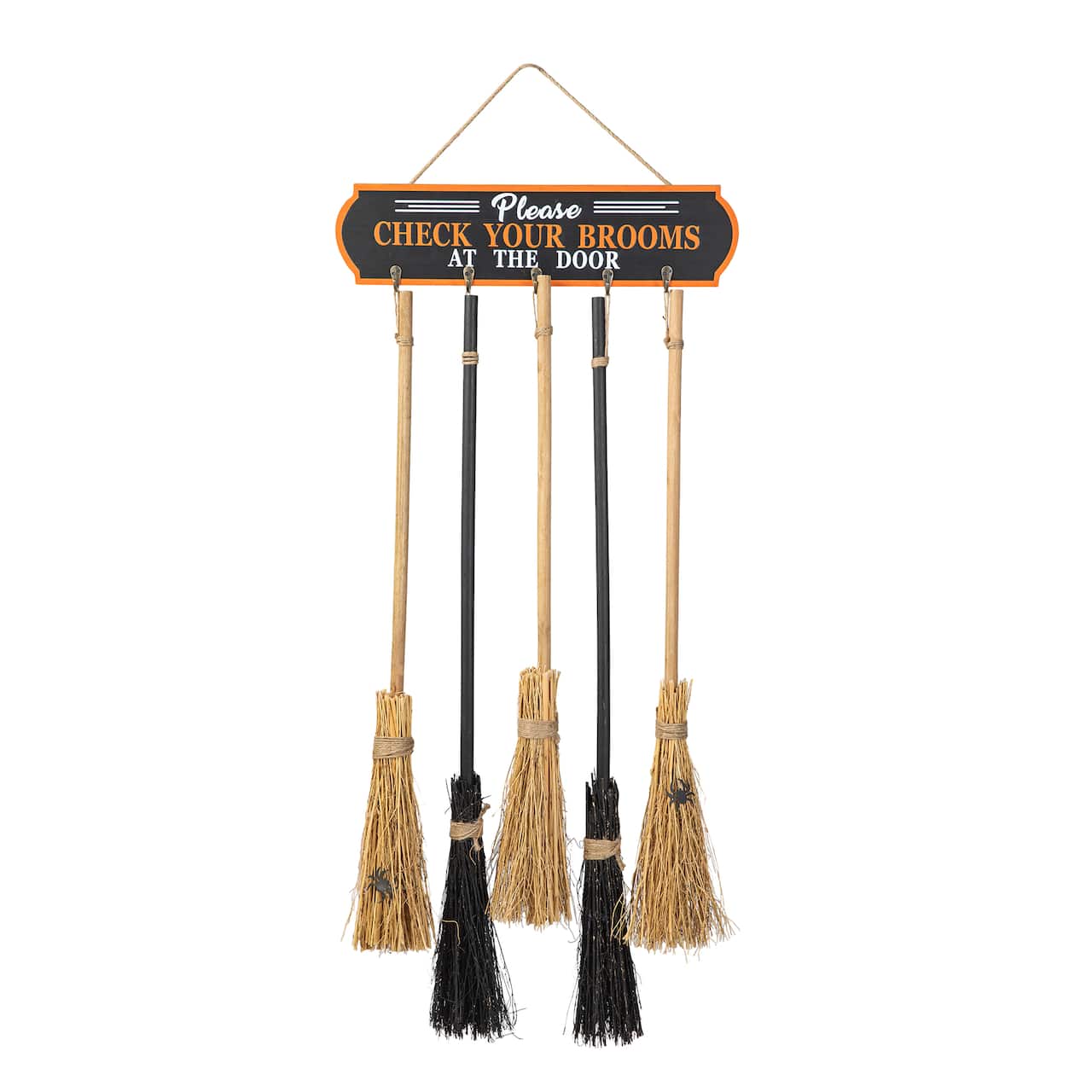 Glitzhome® 42" Halloween Wood Brooms Parking Porch Décor